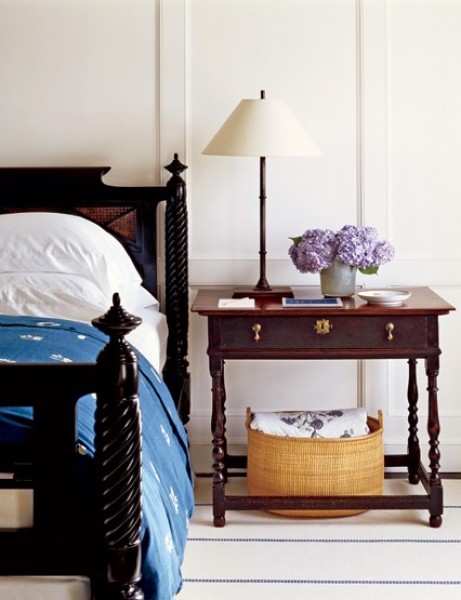 Carved Walnut and Oak 1-Drawer Table
