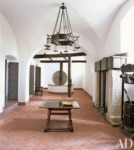 Signed Wrought & Cast Iron Chandelier with Hanging Lanterns
