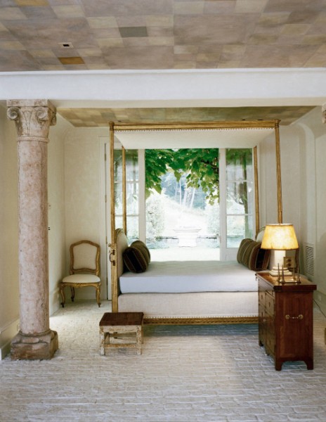 3-Drawer Night Table with Brass Hardware