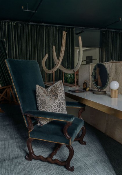 Walnut and Upholstered Ratchet Fauteuil