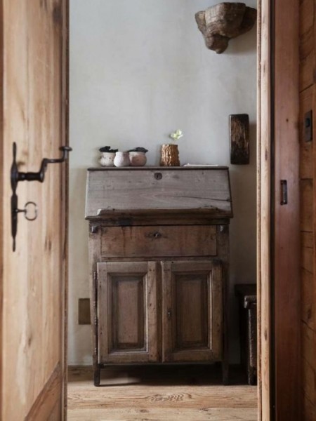 Painted Pinewood Credenza