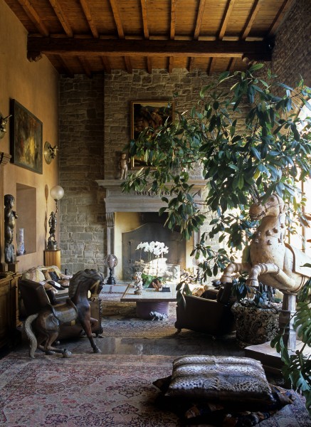 Carved Walnut and Brass Decorated Carousel Horse