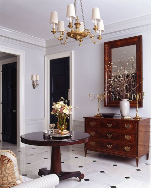Biedermeier Figured Walnut Mirror