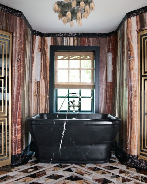 Brass, Camphorwood, and Onyx Vanity Stand