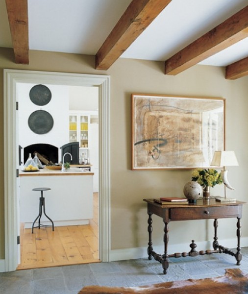 Walnut 1-Drawer Table