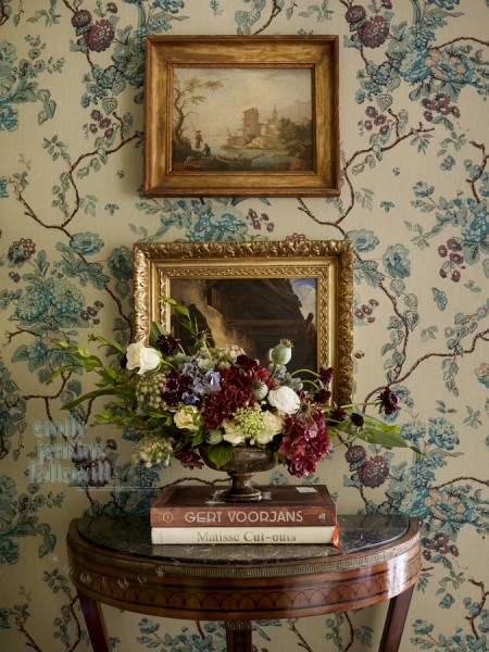 Pair of Inlaid and Giltwood, Marble-Top Consoles