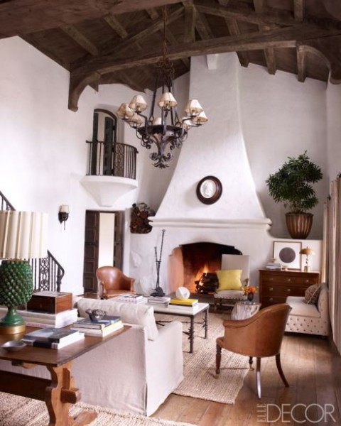 Wrought and Faded Gilt Iron 6-Light Chandelier