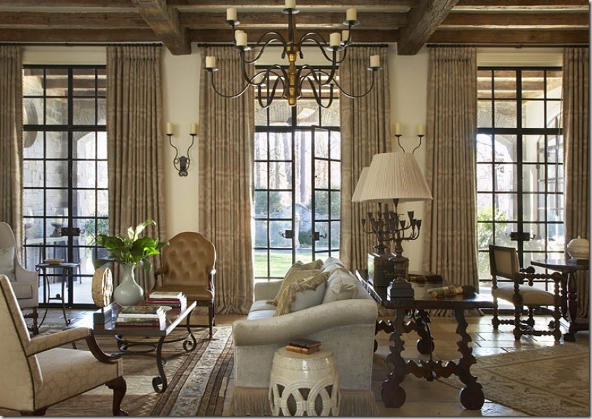 Carved Walnut and Iron Center Table