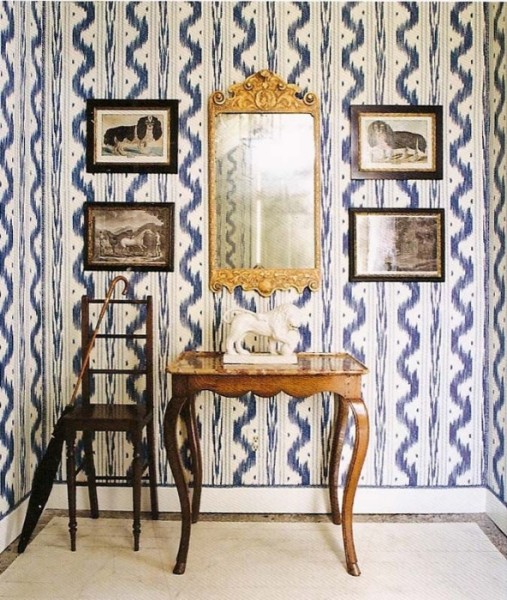 Provincial Stained Walnut and Leather Top Side Table