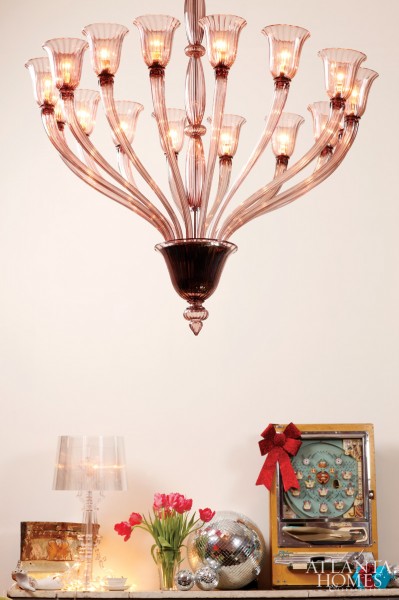 Blown Glass 6-Light Chandelier