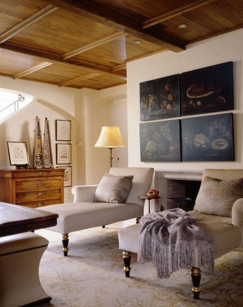 Light Walnut 4-Drawer Commode with Marble Top