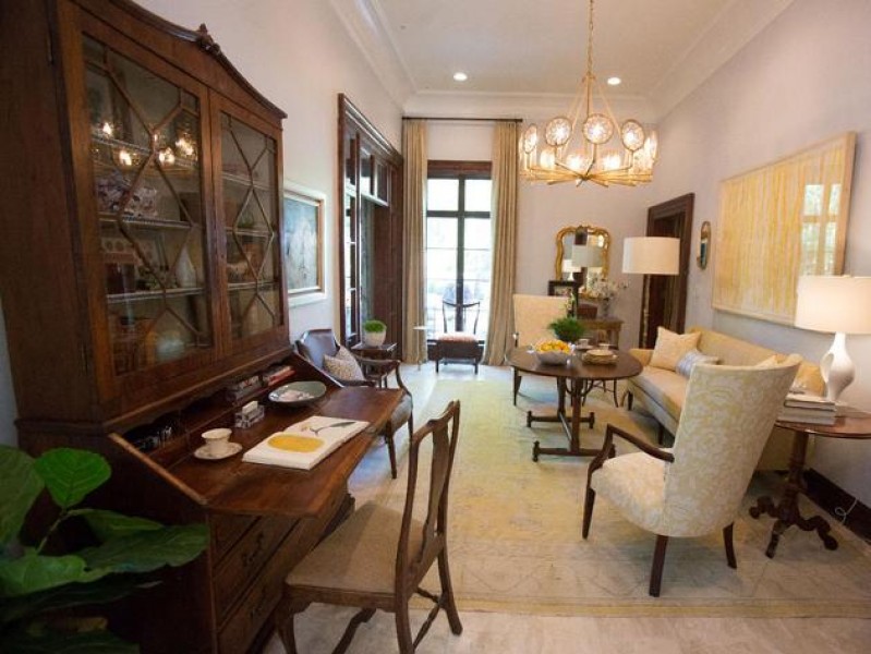 Walnut and Inlaid Secretary