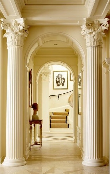 Carved Walnut  Marble Top Console Table