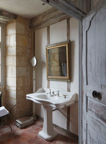 Carved Giltwood and Painted Mirror 