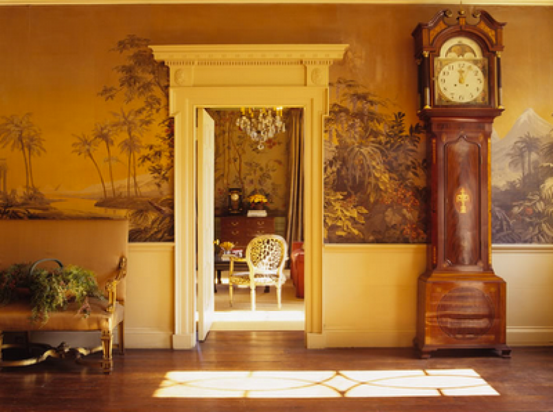 Walnut and Giltwood Center Table