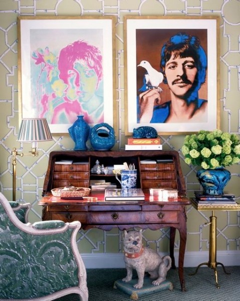 Secretary Bureau in Walnut and Inlaid