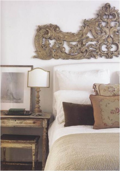 Large Carved Giltwood and Polychrome Fragment