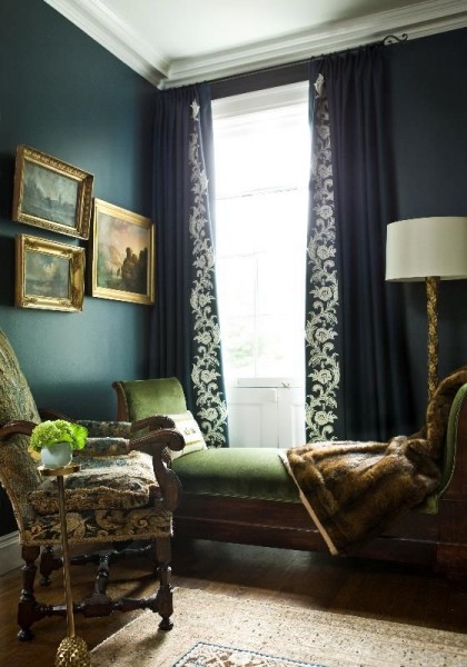 Mahogany and Upholstered Chaise Longues