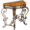Wrought Iron and Pinewood Console