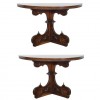 Pair of Demilune Console Tables Forming a Round Table