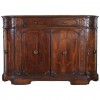 3-Drawer, 4-Door Walnut and Inlaid Credenza