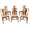 Set of 6 Walnut Dining Chairs