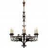 Wrought Iron 6-Light Chandelier