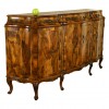 Walnut and Olivewood Veneered Credenza