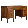 Carved Walnut and Inlaid Scrittoio Desk