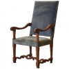 Carved Walnut Fauteuil