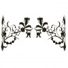Pair of Large Scale Wall Mounted Iron Wall Appliques