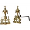 Pair of Cast Brass Andirons