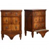 Pair of Walnut Bedside Inginocchiatoio Commodes