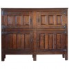 Oak Iron Mounted 4-Door Cabinet