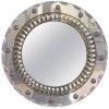 Reverse Etched Glass Round Mirror