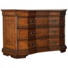 Walnut and Mixed Woods 4-Drawer Cantarano Commode