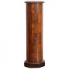 Walnut and Ebonized 6-Drawer Column-Form Pedestal