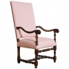 Turned and Shaped Walnut Fauteuil