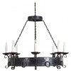 Large Wrought Iron 8-Light Chandelier