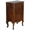 Shaped Walnut Cabinet with Marble Top