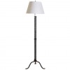 Wrought Iron Floor Lamp, Three-Spiral Twists