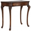 Walnut 1-Drawer Console Table, Shell Carved Knees