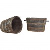 Pair of Grape Buckets with Metal Banding and Handles