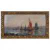 Oil on Panel, French Impressionist School, Regatta with Sailboats