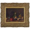 Signed Oil on Artist Panel, Fruit Still Life, Carved Frame