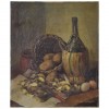 Oil on Canvas, Still Life with Wine Bottle, Signed Islendaal