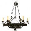 Wrought Iron 6/7 Light Chandelier