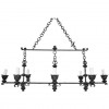 Wrought Iron Horizontal 8-Light Chandelier