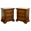 Pair of Walnut and Inlaid Commodes