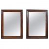 Pair of Walnut and Ebnonized Pine Wall Mirrors